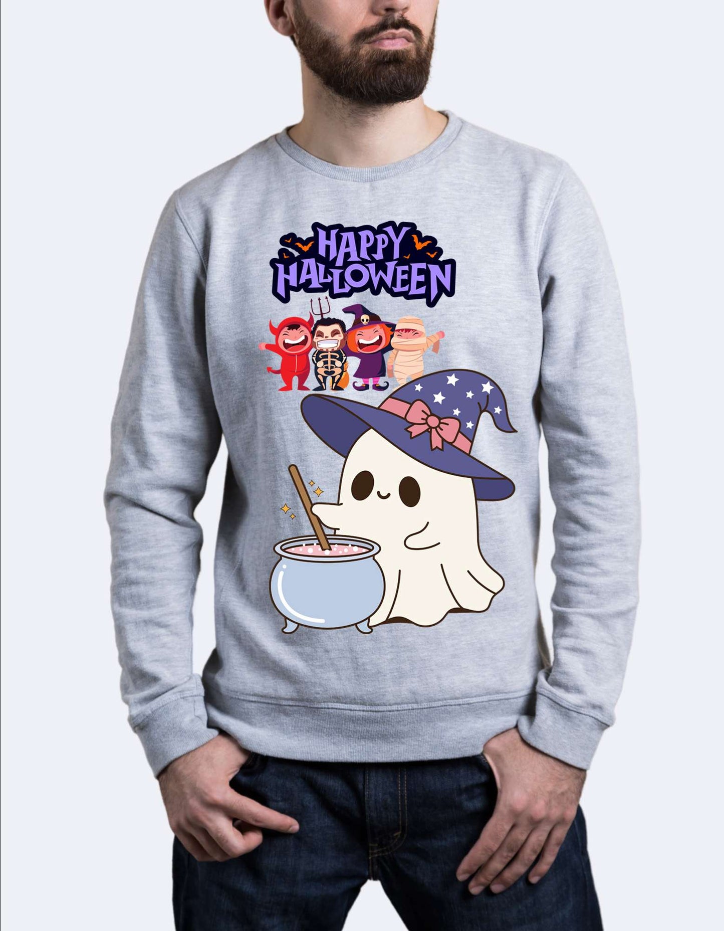 SK Sweatshirt Cute Ghost Witch