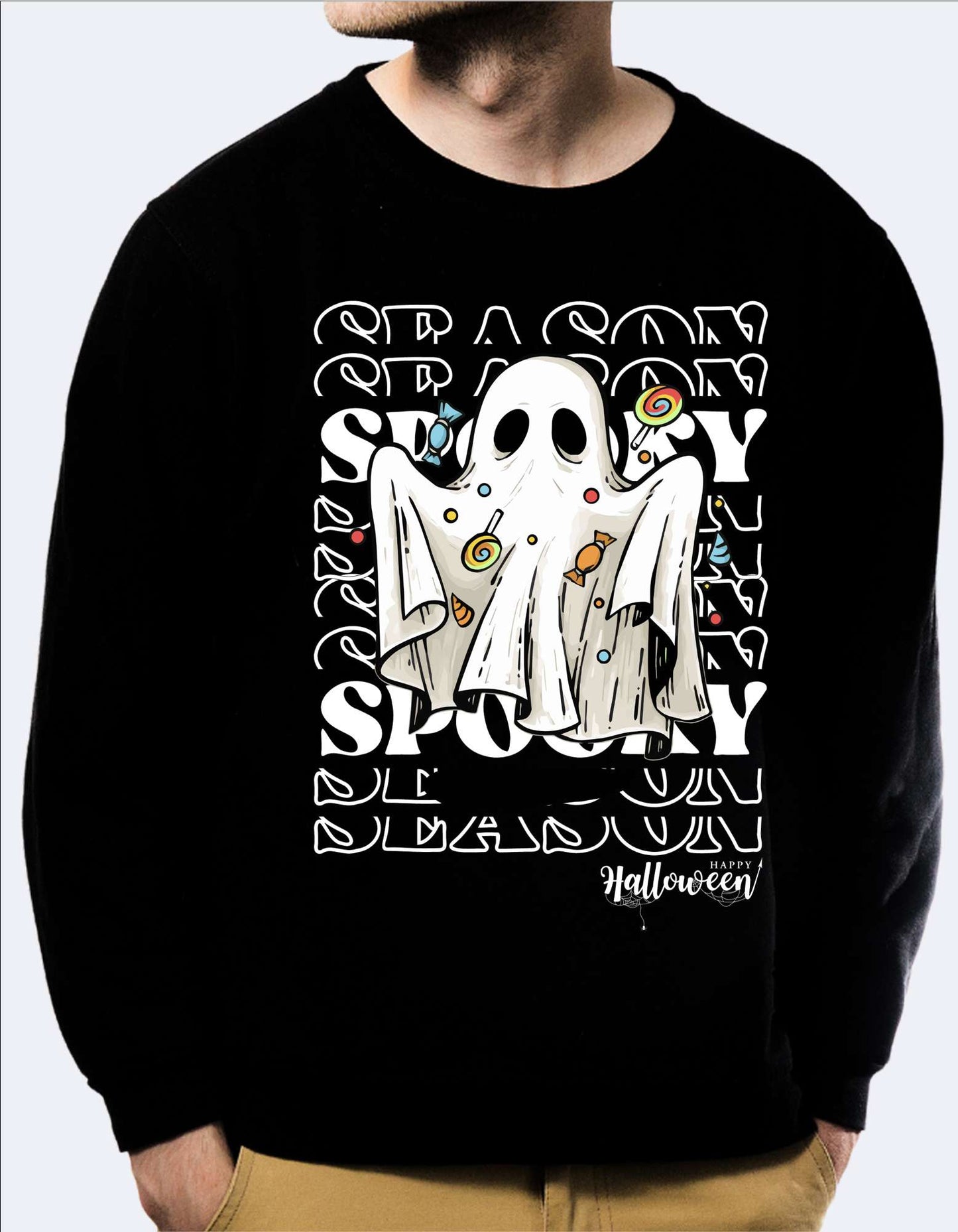 SK Sweatshirt Cute Ghost with Candies