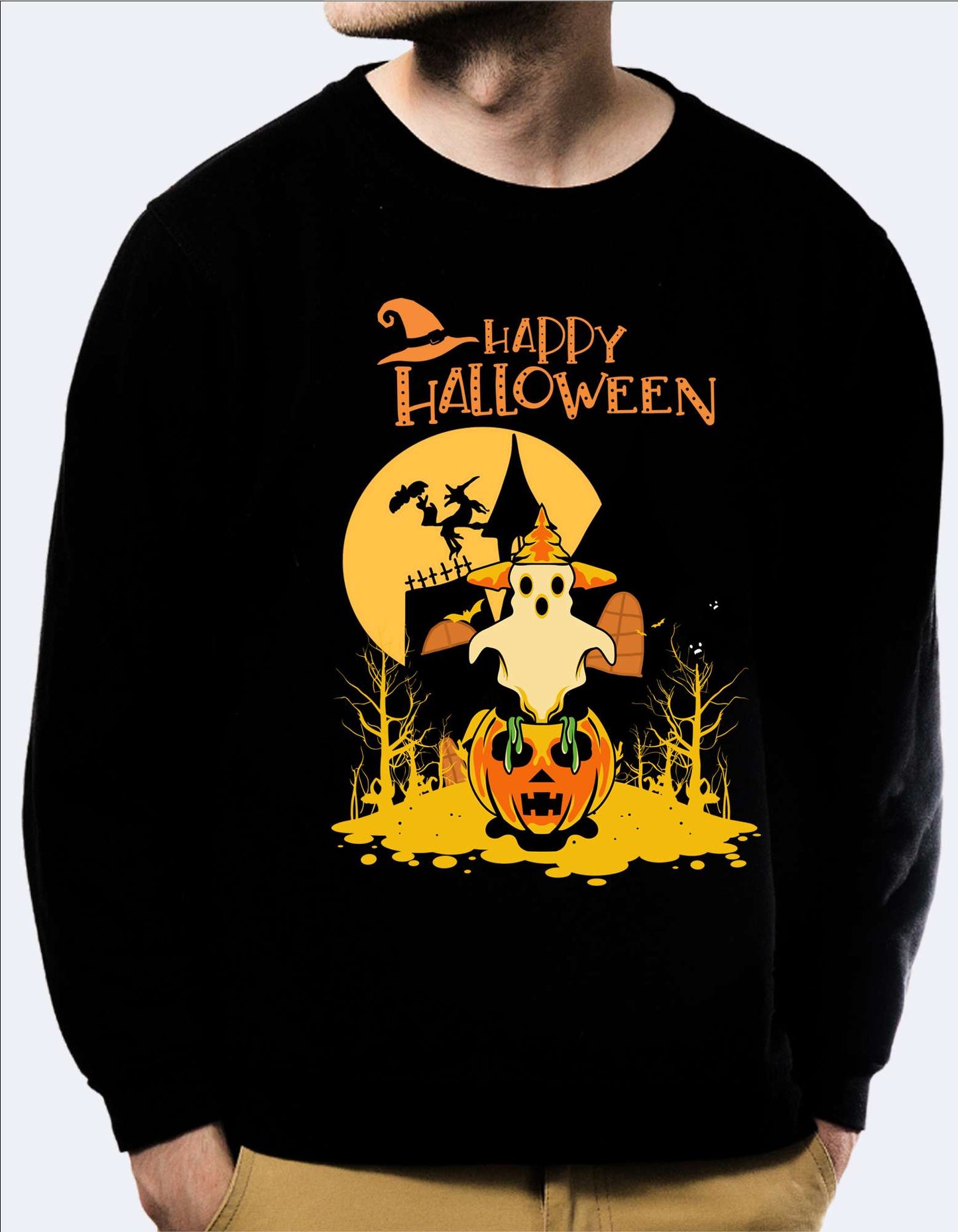 SK Sweatshirt Scary Ghost