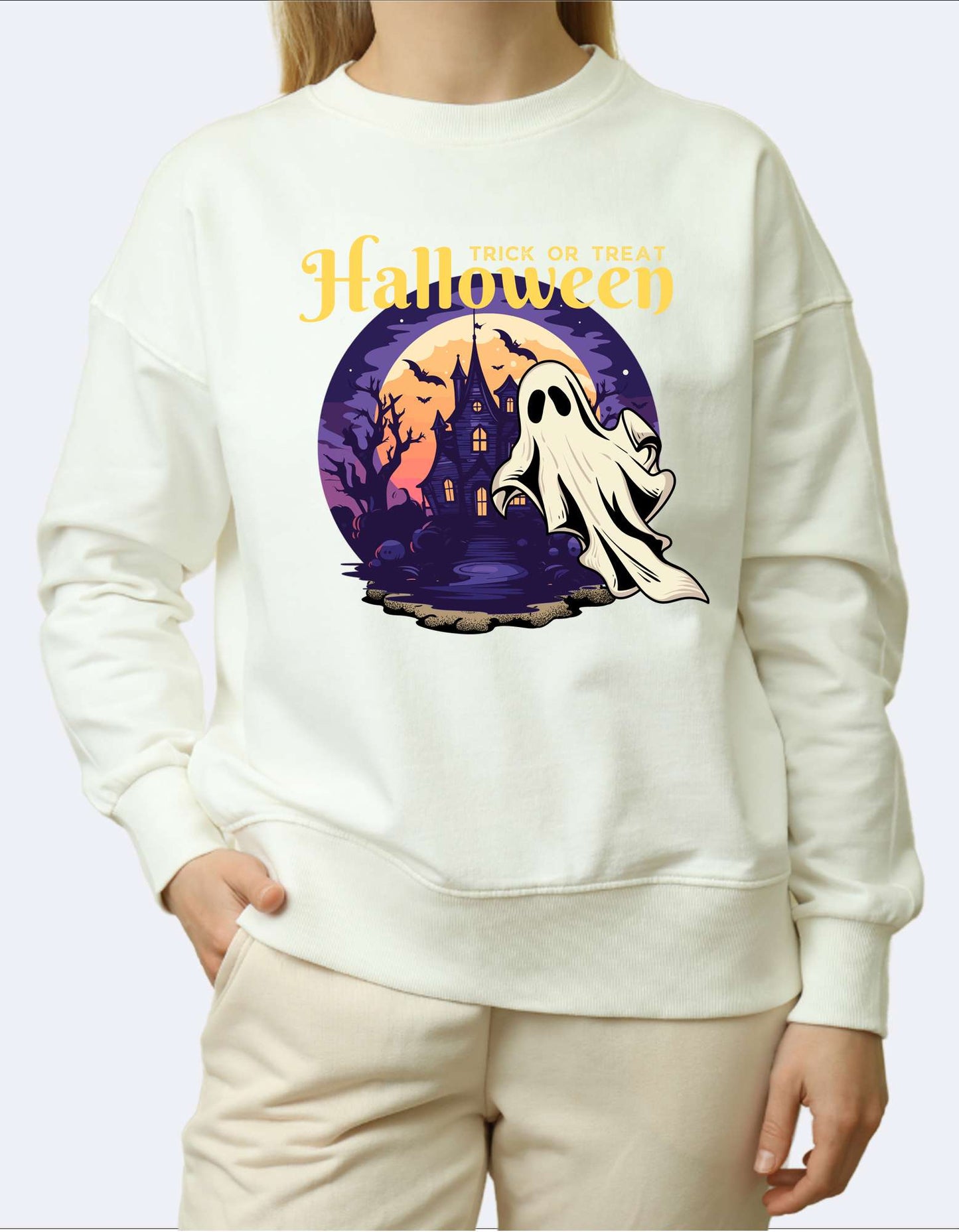 SK Sweatshirt Ghost haunting House