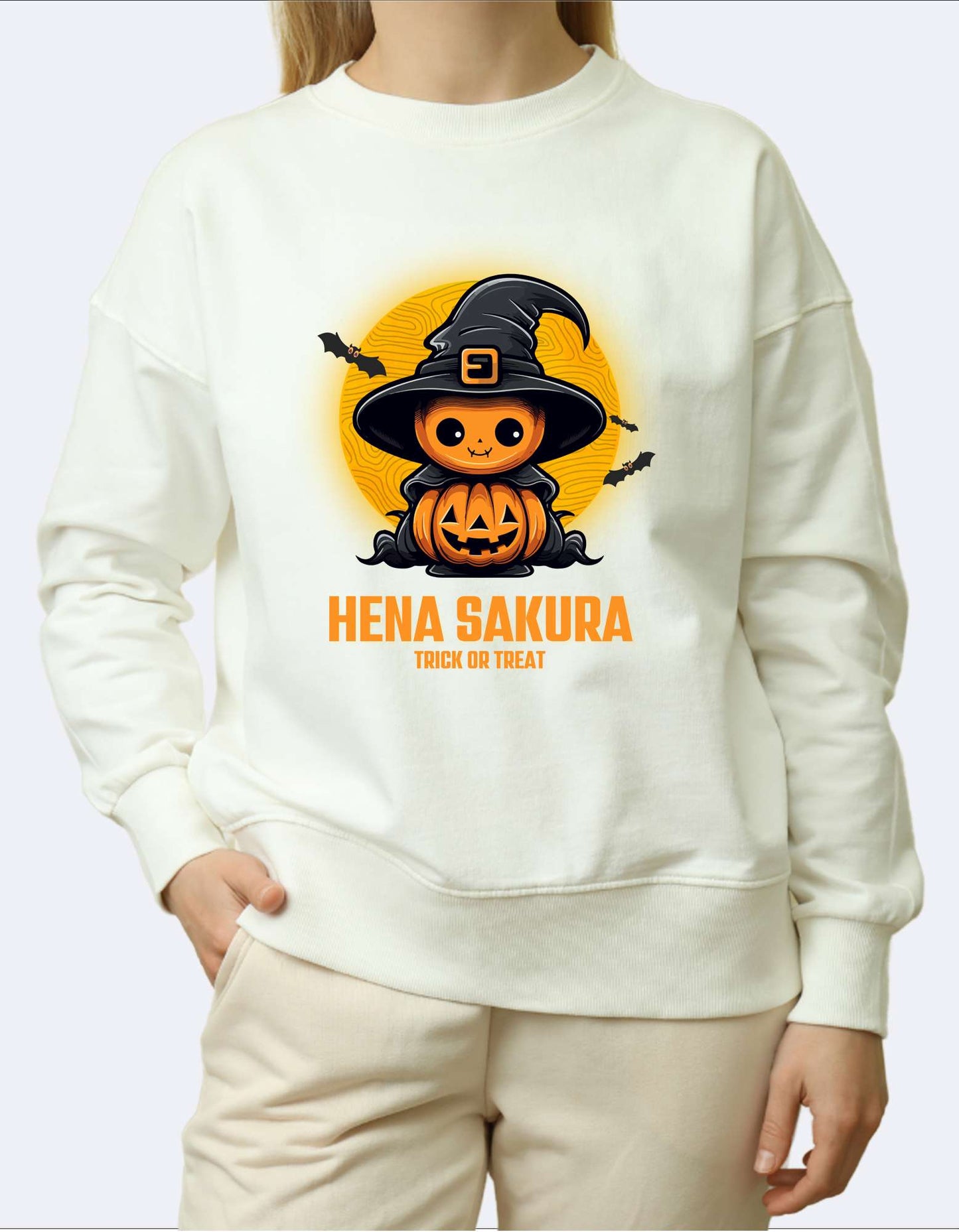 SK Sweatshirt Cute Pumpkin Witch